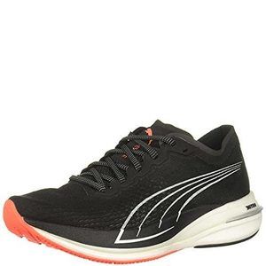 PUMA Women's Deviate Nitro Running Shoe, Puma Black-Puma White 07, 8